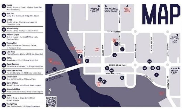 2024 Benalla Street Art Festival Map
