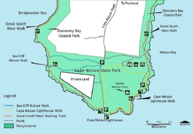 Cape Nelson Walks map