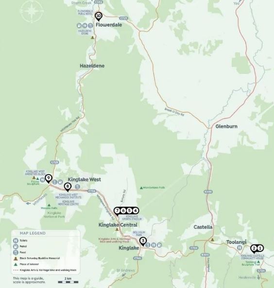 Dindi Arts Trail Map