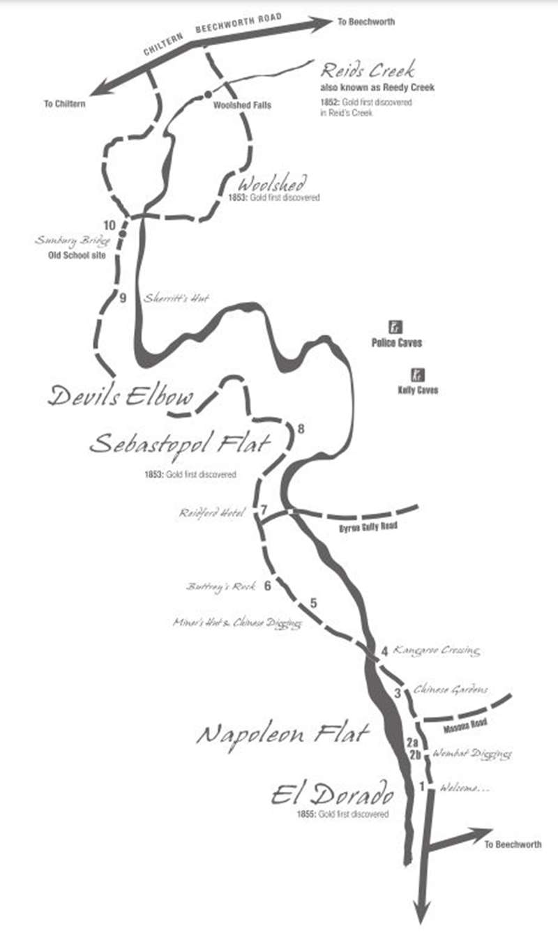 Woolshed Valley Self-Guided Drive Tour Map