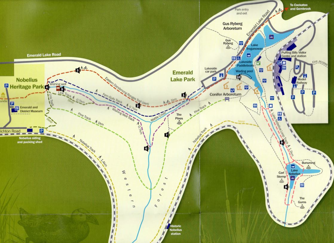 Emerald Lake Park Walks Map