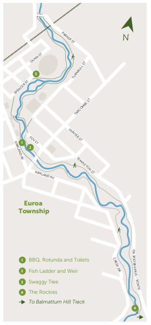 Seven Creeks Walking Trail, Euroa Map