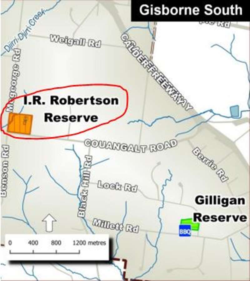 I.R. Robertson Reserve Dog Off Leash Area (Gisborne South)