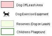 Kingston Council Dog Parks Map Legend