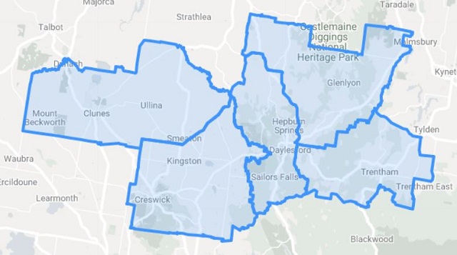 Map Boundaries Hepburn Shire Region
