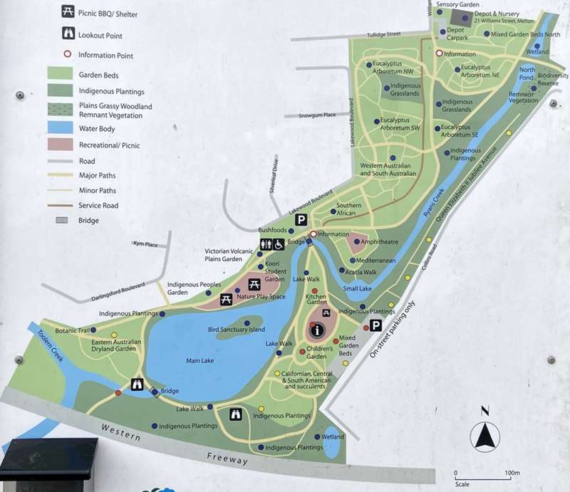 Melton Botanic Garden Map