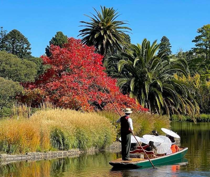 Royal Botanic Gardens Melbourne Punting on Lake