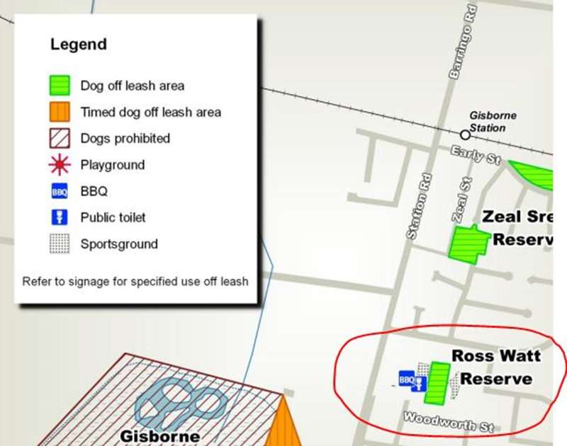 Ross Watt Reserve Dog Off Leash Area (New Gisborne)