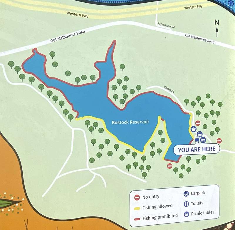 Ballan - Bostock Reservoir Map