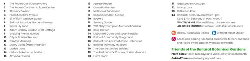 Ballarat Botanical Gardens Map