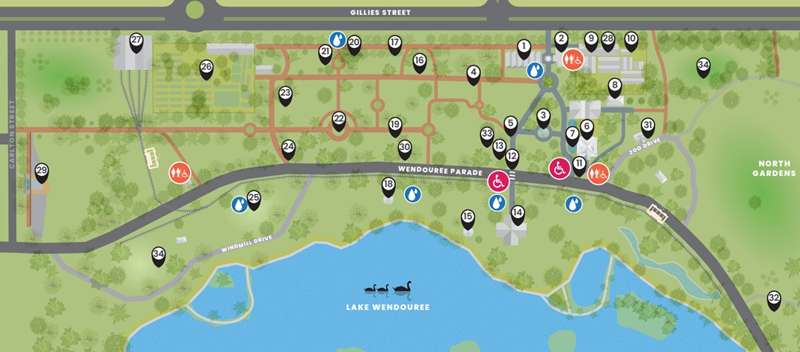 Ballarat Botanical Gardens Map