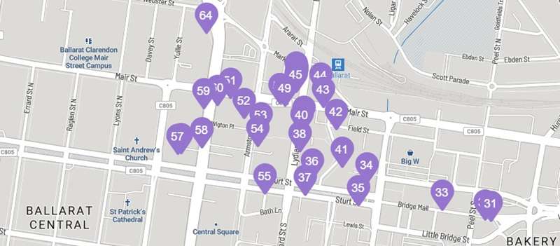 Reveal Ballarat's Past Heritage Walk Map