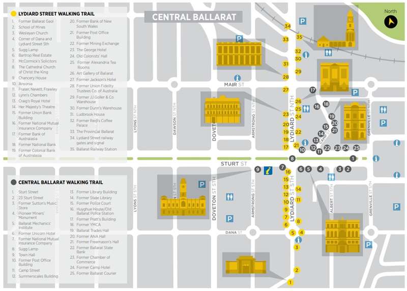 Ballarat's Historic Streetscapes Walking Tour Map