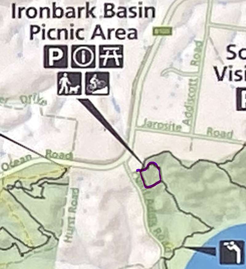 Bells Beach - Ironbark Basin Nature Trail Map