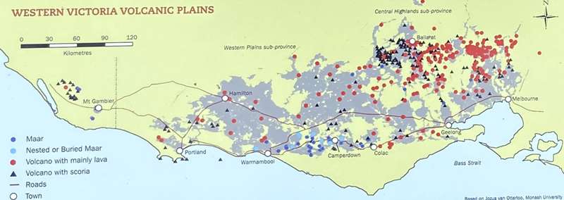 Western Victoria Volcanic Plains Map