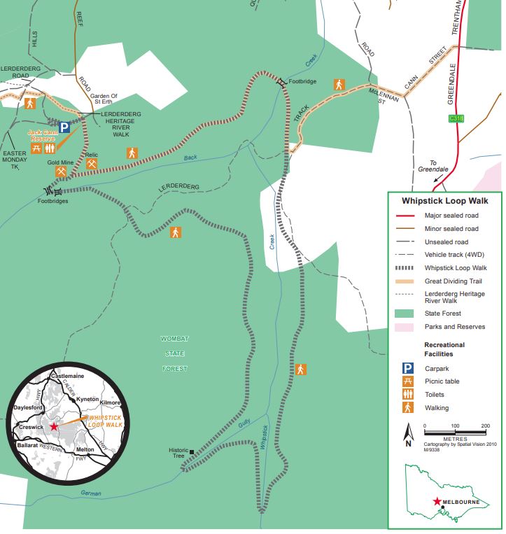 Whipstick Loop Walk Map