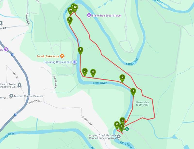 Blue Tongue Bend Walk (Warrandyte North)