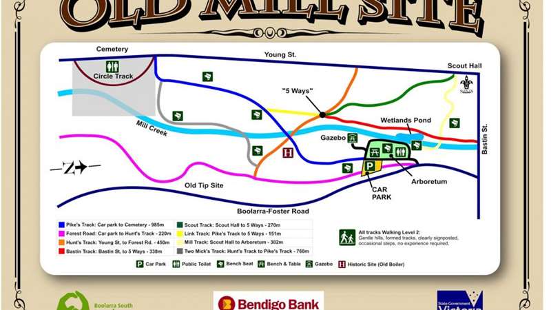 Boolarra - The Old Mill Site Map