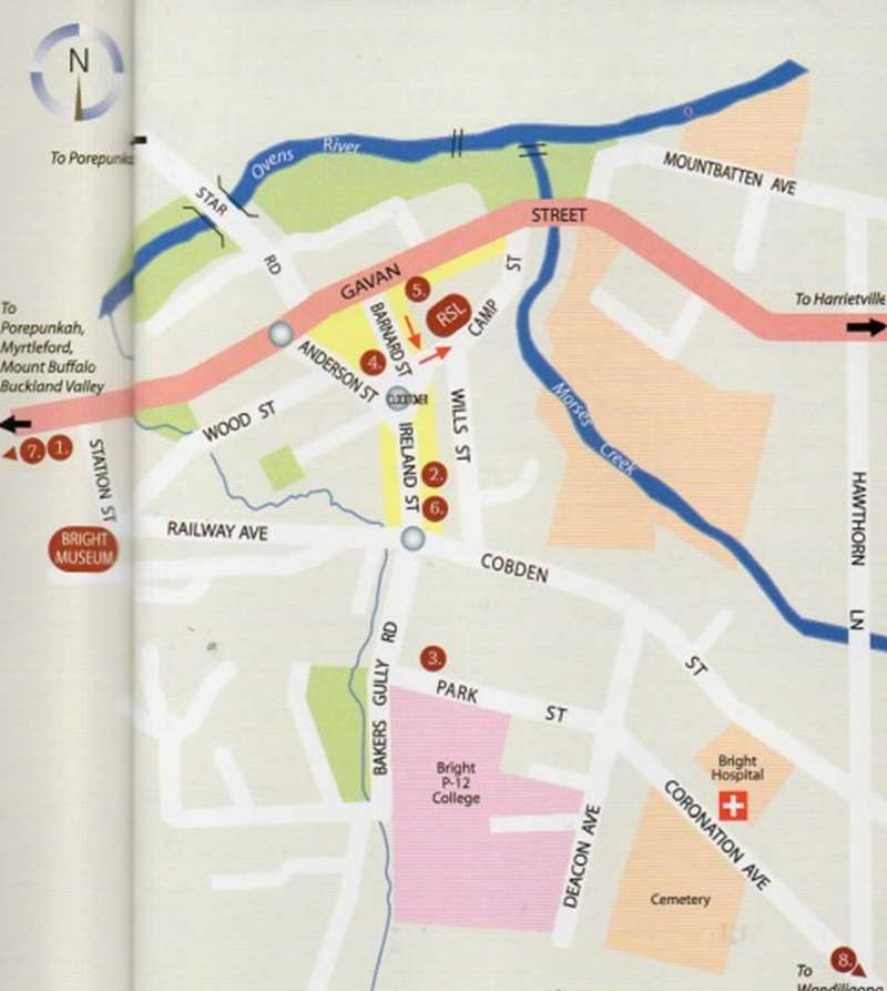 Bright - Places of Historical Interest Map