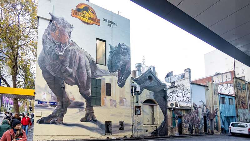 Caledonian Lane Dinosaur Mural