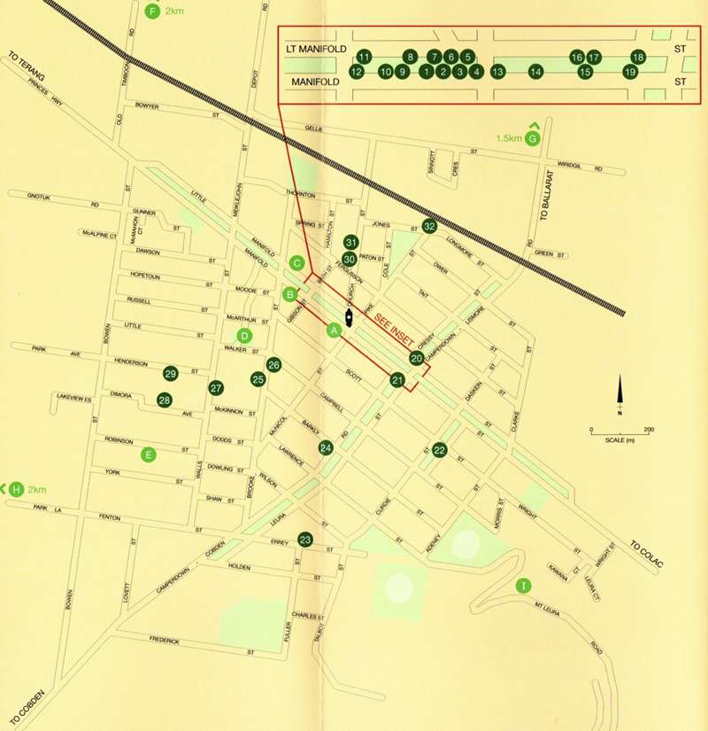 Camperdown Heritage Signs Trail Map
