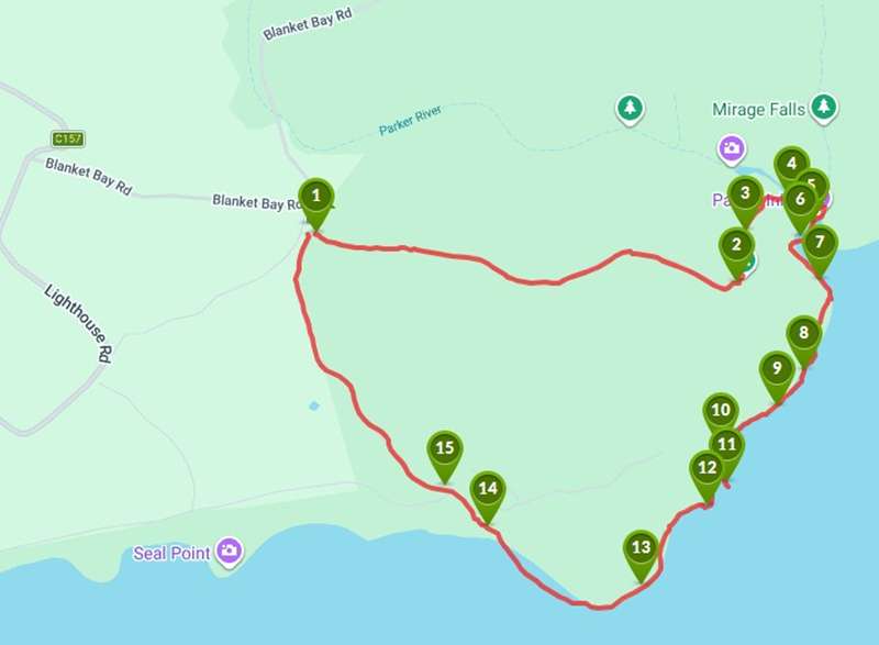 Cape Otway - Parker Hill & Inlet Walk Map