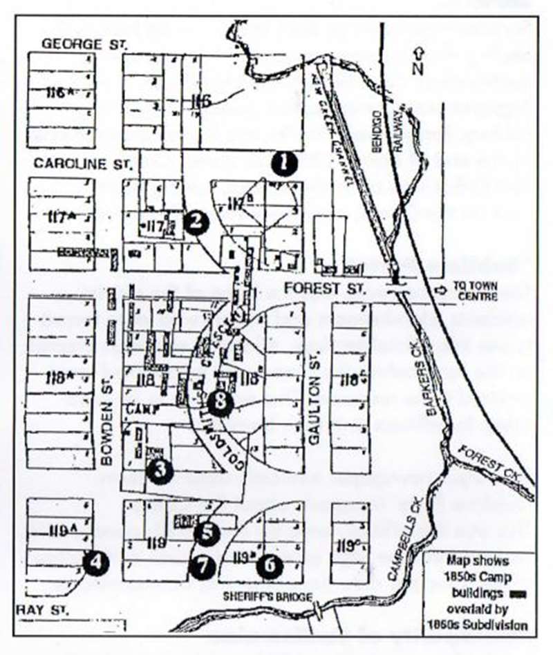 Castlemaine Gold Commissioner's Camp Walk Map