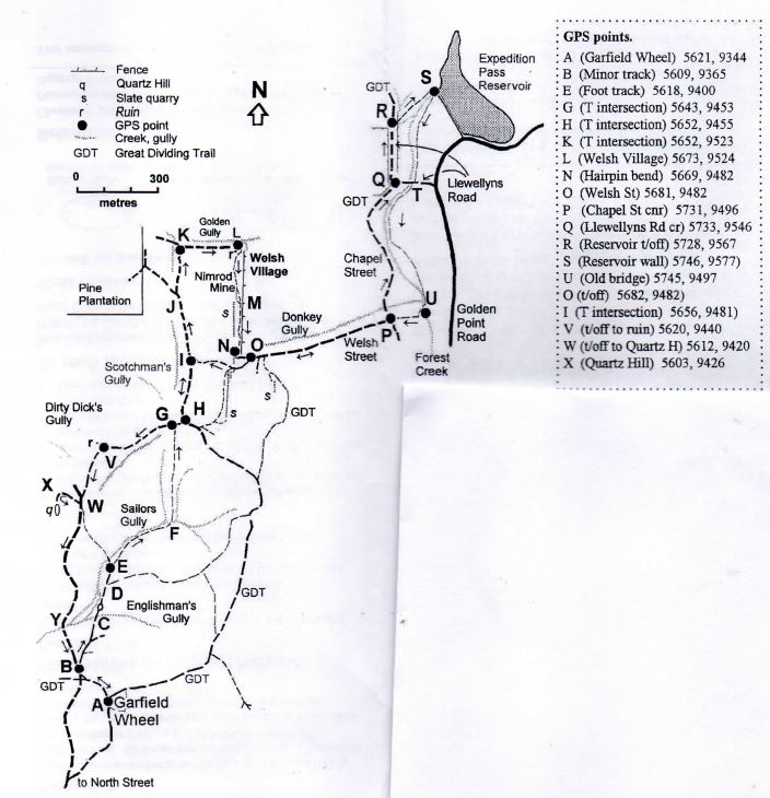 Garfield Water Wheel to Expedition Pass Walk Map