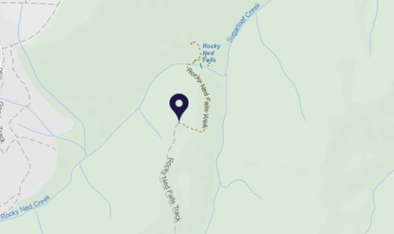 Creek Junction - Rocky Ned Falls Walk Map