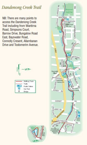 Dandenong Creek Trail (Marlborough Road - Chandlers Lane)