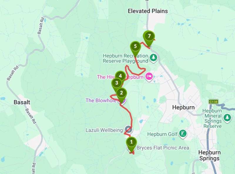 Daylesford - Bryces Flat to Breakneck Gorge Walk