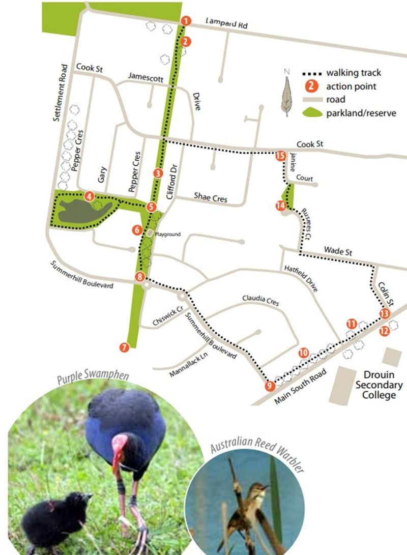 <H4>Drouin -Summerhill Wetlands Walk Map</H4>