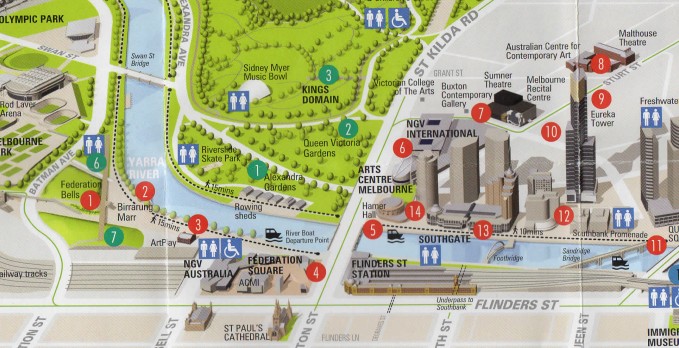 Melbourne City Arts Trail Map