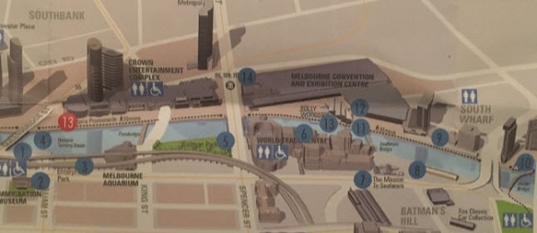 Melbourne City Maritime Trail Map