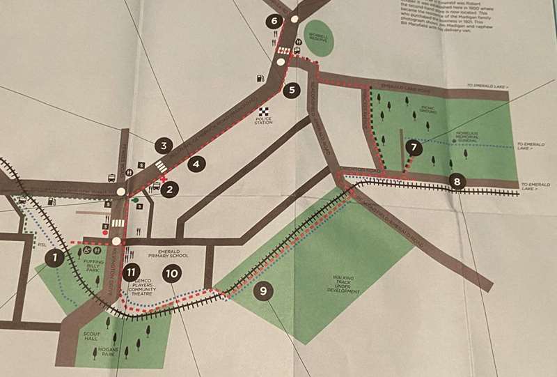 Emerald Heritage Walk (Emerald) Map