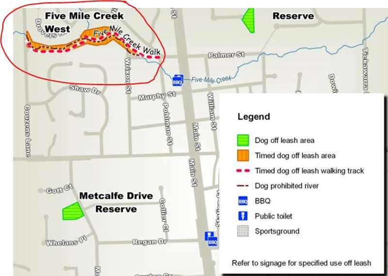 Five Mile Creek Reserve Walk Dog Off Leash Area (Romsey)