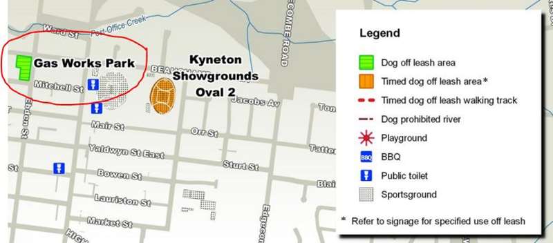 Gas Works Park Dog Off Leash Area (Kyneton)