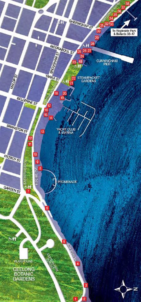 Location of Geelong Bollards Map