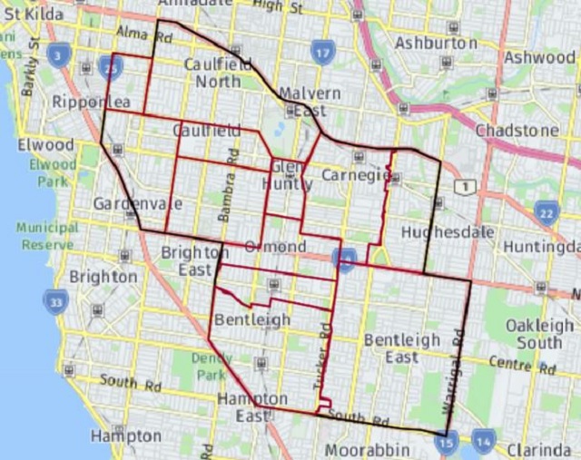 Glen Eira Council Area Map