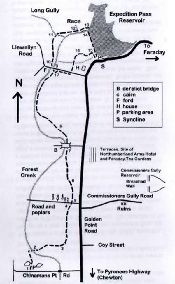 Golden Point - Chinamans Point to Expedition Pass Walk Map