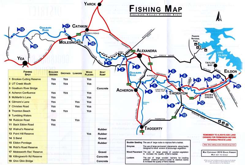 Goulburn River Fishing Map