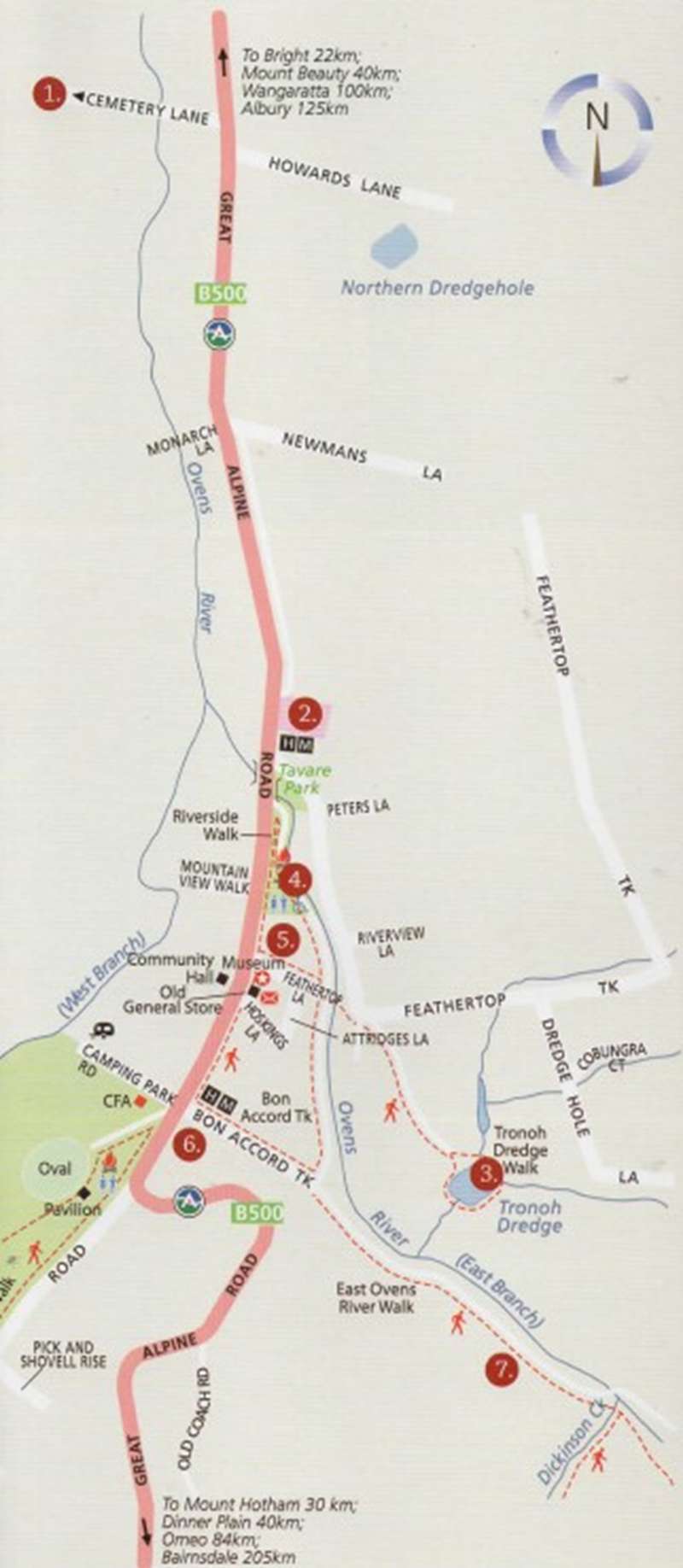 Harrietville - Places of Historical Interest Map