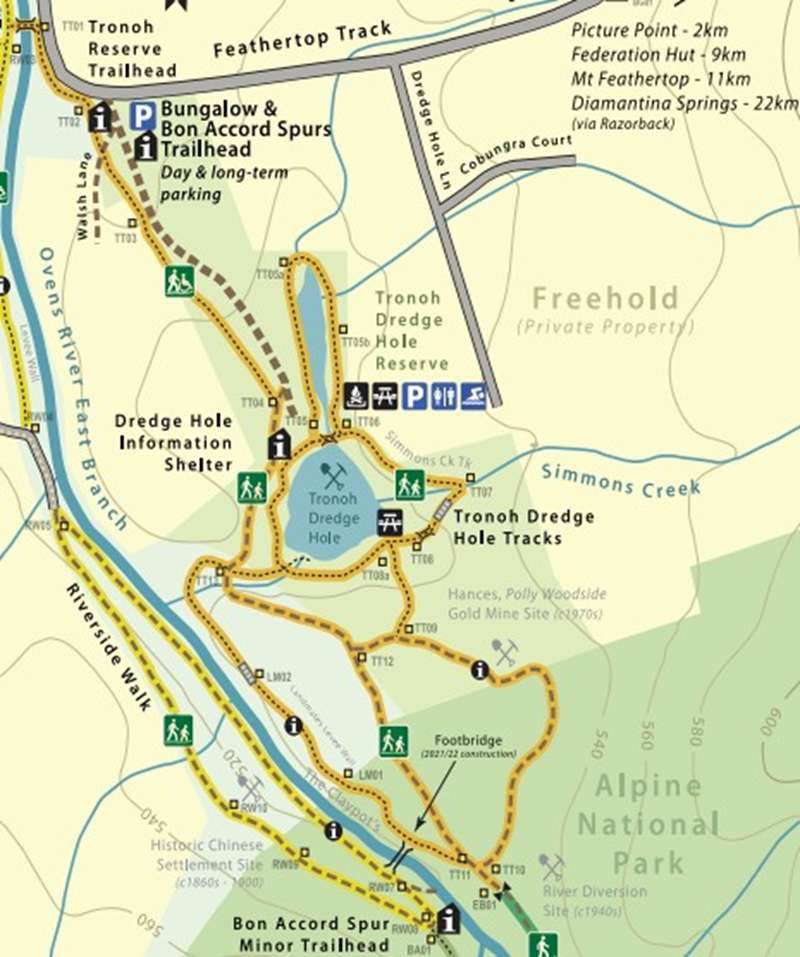 Tronoh Dredge Walking Tracks Maps