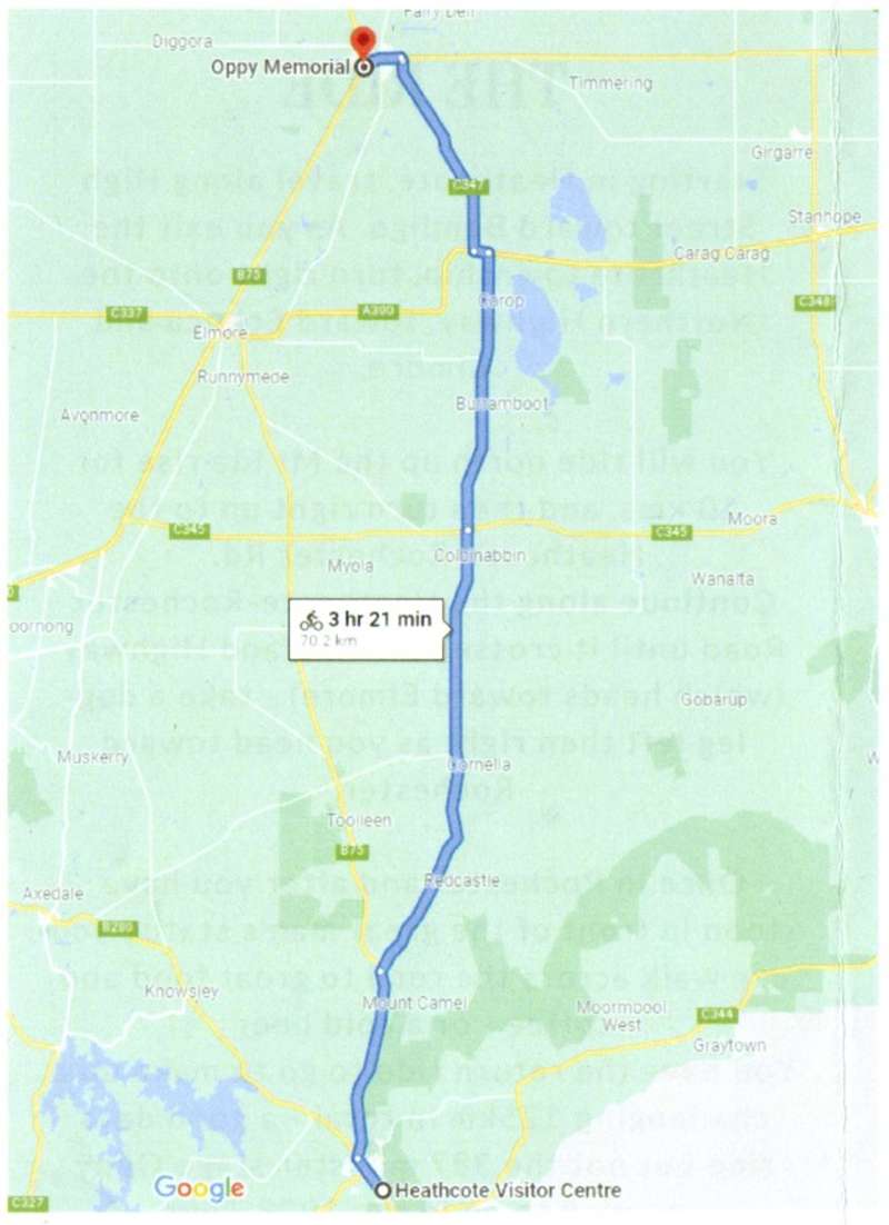 Heathcote - The Oppy Ride Map