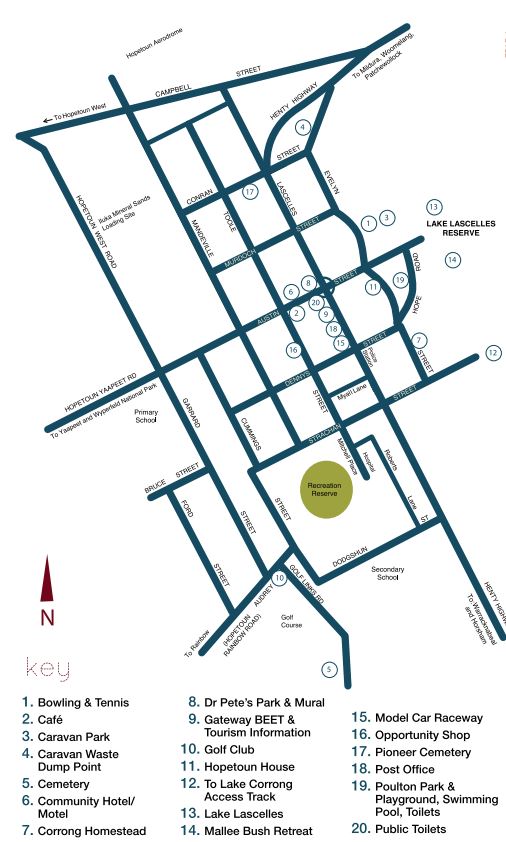 Hopetoun Town Map