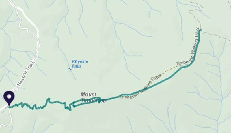 Howqua Hills - Mt Timbertop Walk Map