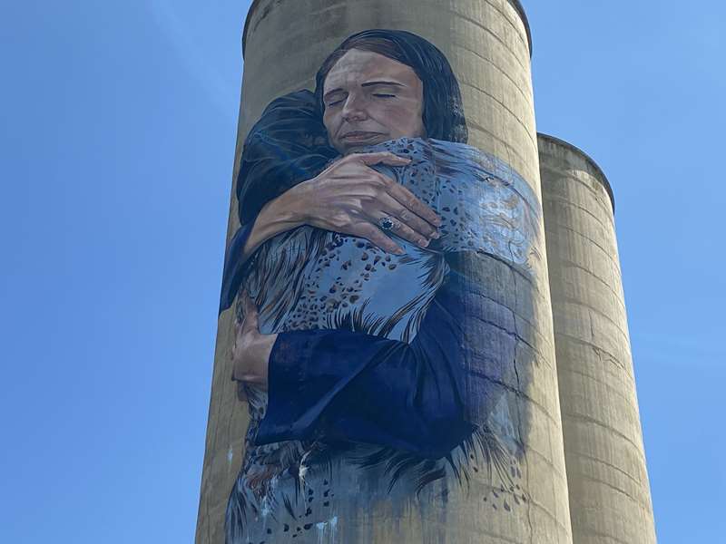 Jacinda Ardern Silo Art (Brunswick)