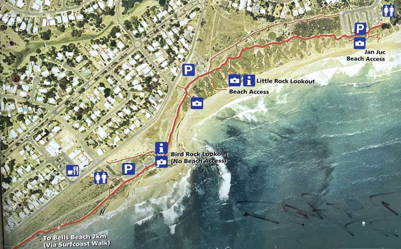 Bird Rock Lookout Area Map