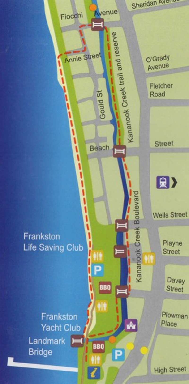 Kananook Creek Walking Trail Map