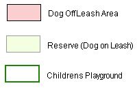 Kingston Council Dog Parks Map Legend